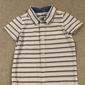 Gap striped cotton romper